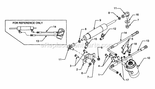 Lower Power Steering Diagram and Parts List for 3185 14A-665-100 Cub Cadet Lawn Tractor